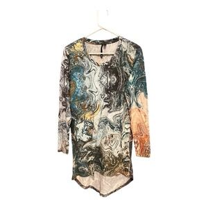 Joe's Women's Shirt/Dress Tunic Top Multicolor Long Sleeve‎ Excellent Condition